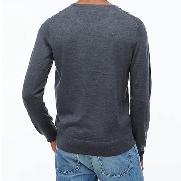 J Crew Large Heather Charcoal Crewneck Sweater - Picture 3 of 4